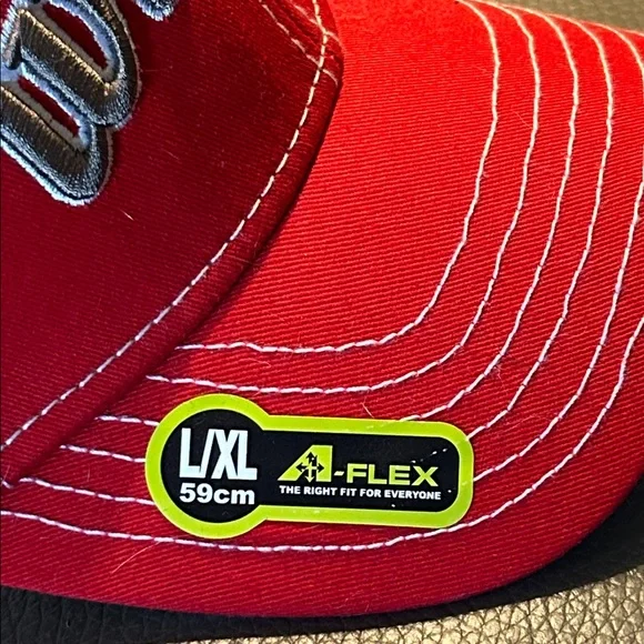 Wilson Red and White Fitted Mesh Cap, NWT - Picture 9 of 9